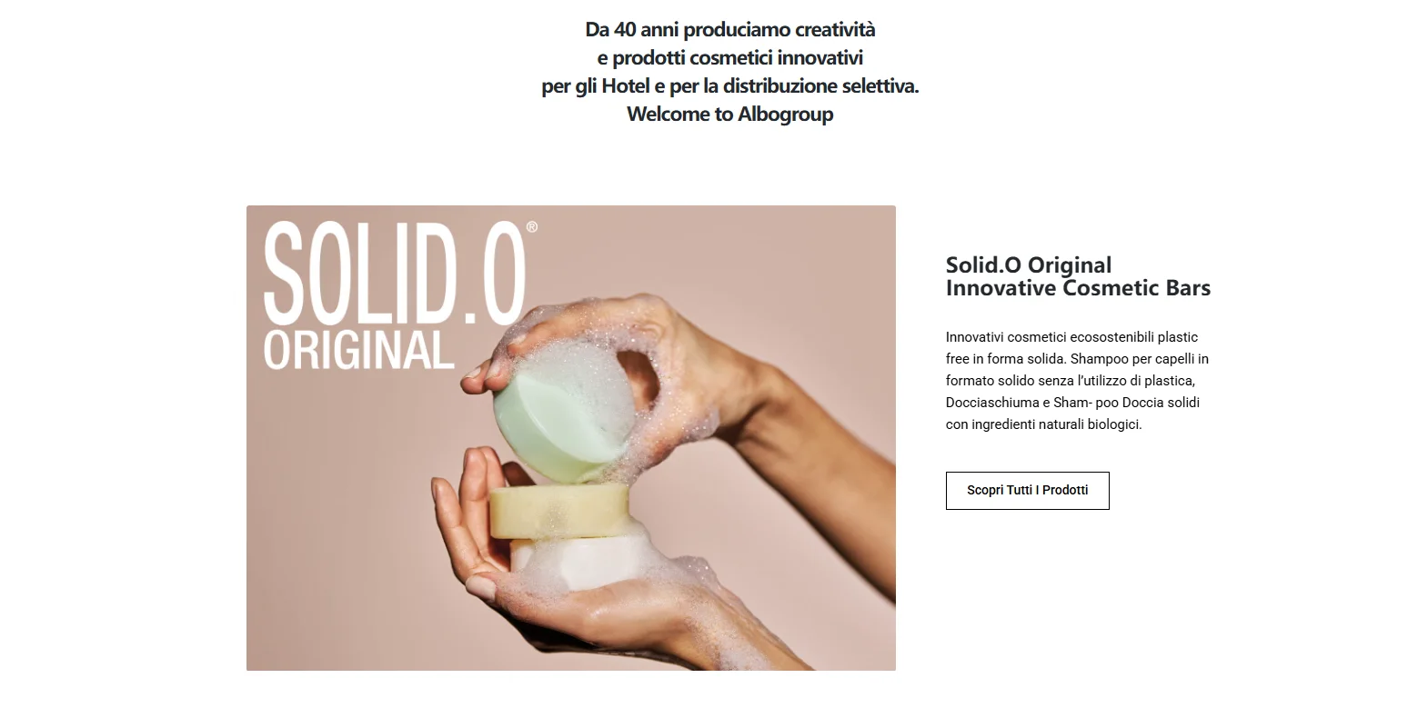 Hands holding Solid.O Original cosmetic bars with suds, promoting eco-friendly solid shampoo and shower products.